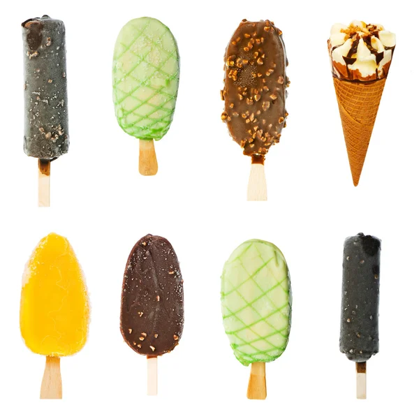 Колаж з різних морозива — стокове фото