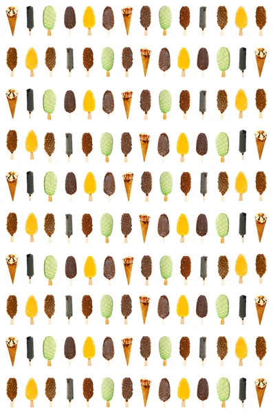 Colagem de vários sorvetes — Fotografia de Stock