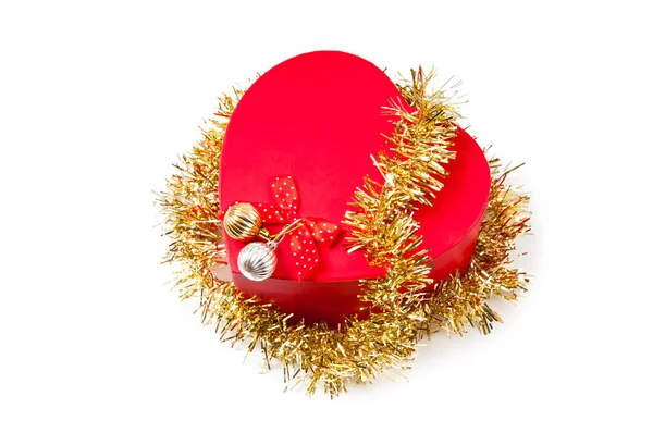 Conceptul de Crăciun cu decorare și giftbox — Fotografie, imagine de stoc
