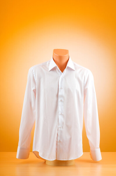 Male shirt against gradient background