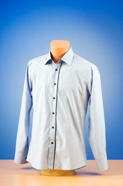 Male shirt against gradient background