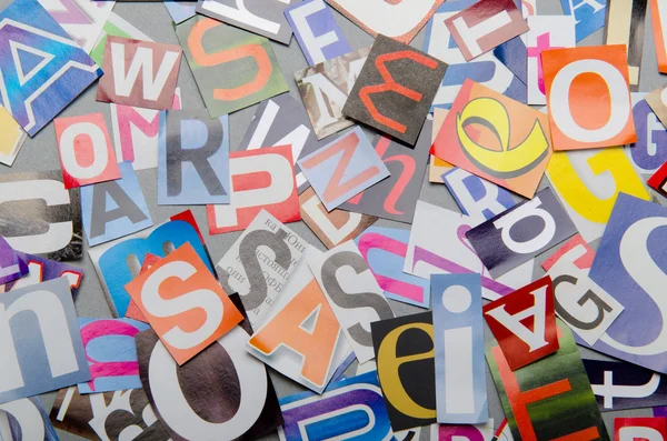 stock image Cut letters from newspapers and magazines