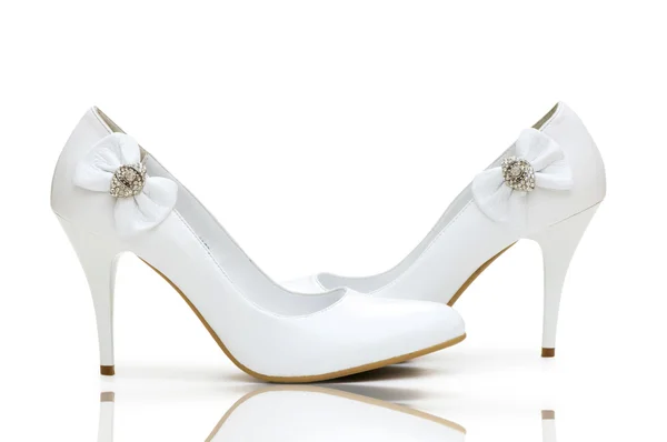 Chaussures élégantes sur le blanc — Photo