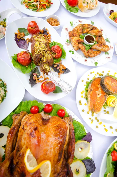 stock image Table served with tasty meals