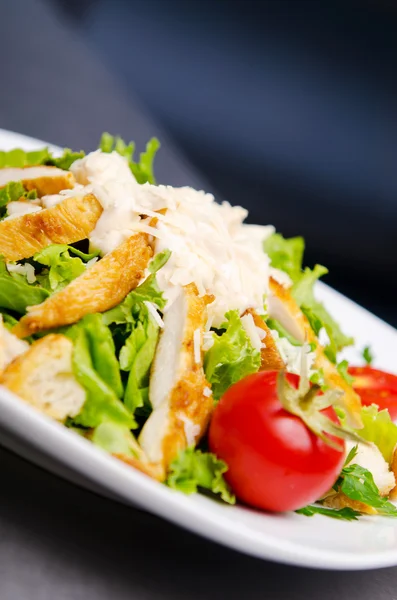 Ceasar salad served in the plate — Stock Photo, Image