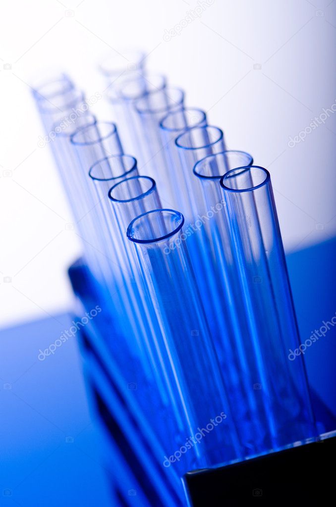 Chemical tubing at gradient background