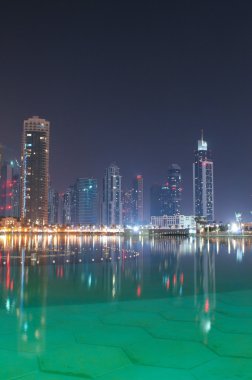 gece zaman Dubai görünümü