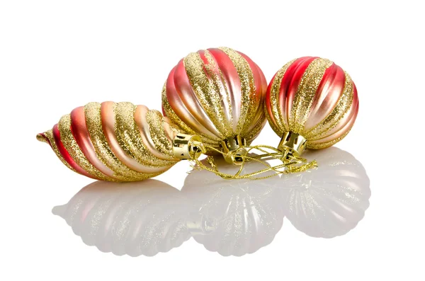 Christmas baubles isolated on the white — Stock Photo, Image
