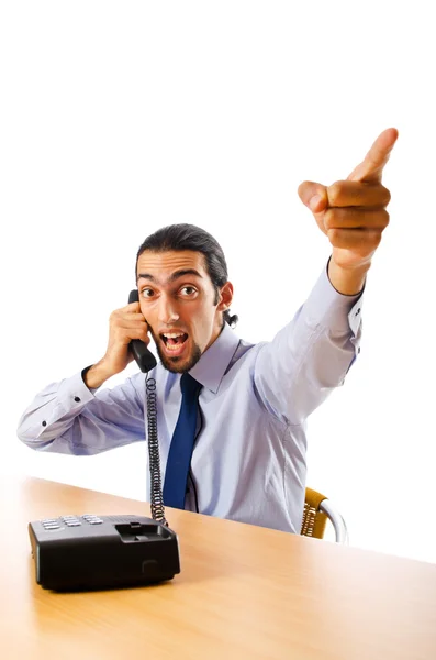 Affärsman som pratar i telefon — Stockfoto