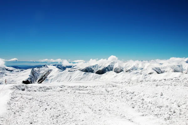 stock image High mountains under snow in the winter