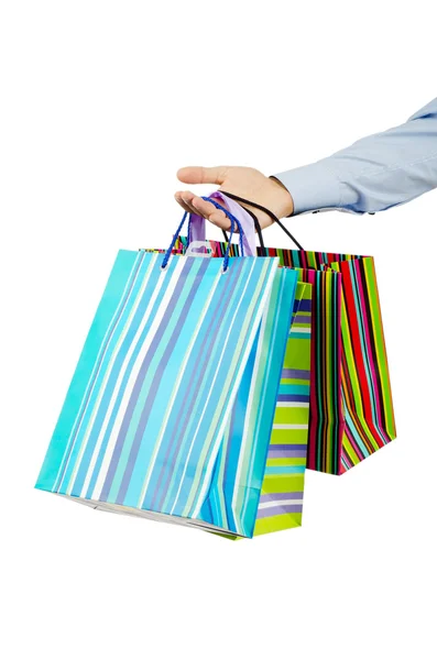 Christmas shopping concept with bags — Stock Photo, Image