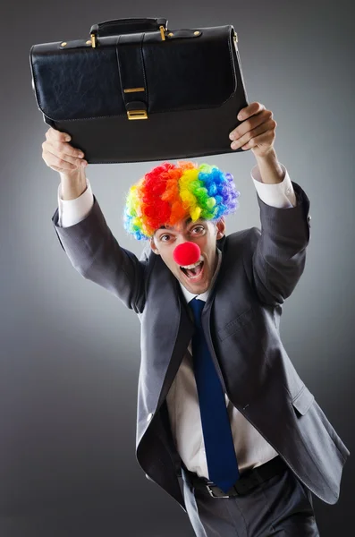 Clown businessman in funny business concept — Stock Photo, Image