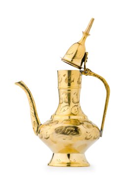 Ancient lamp isolated on the white clipart