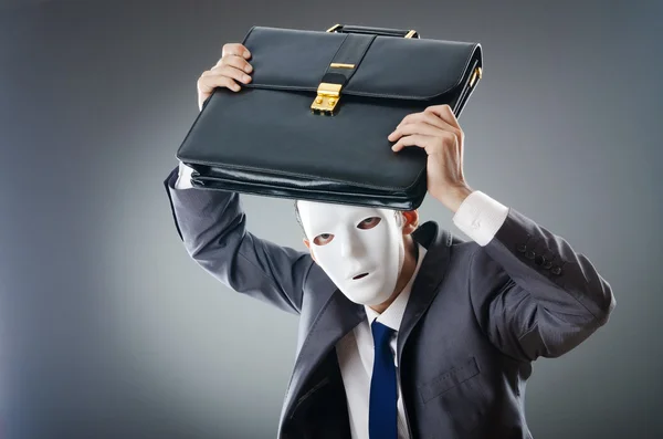 仮面の実業家と産業 espionate コンセプト — ストック写真