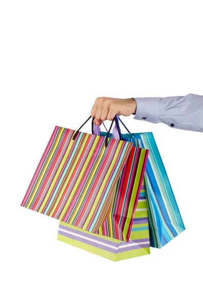 Karácsonyi bevásárló táskák koncepció — Stock Fotó