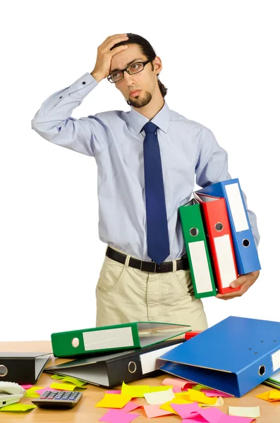 Empresário frustrado no escritório — Fotografia de Stock