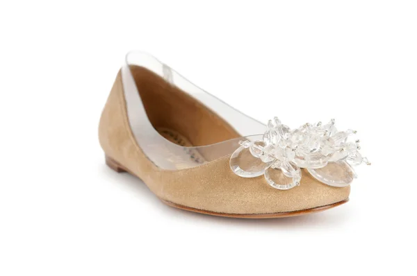 Плоская обувь Elegant изолирована на белом — стоковое фото