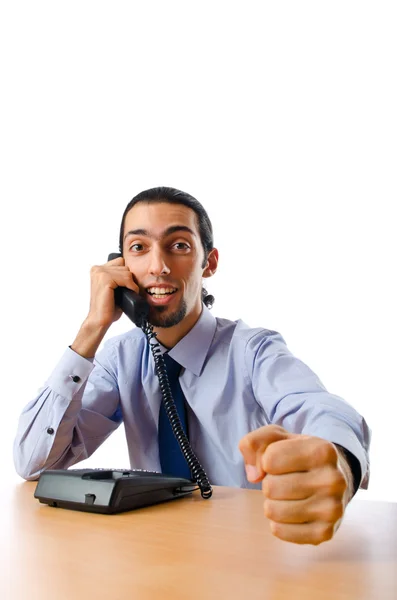 Empresario hablando por teléfono — Foto de Stock