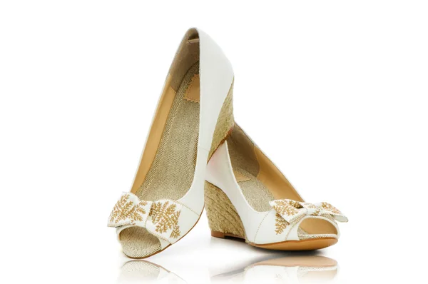Elegáns cipő fehér — Stock Fotó