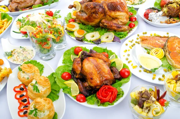 stock image Table served with tasty meals