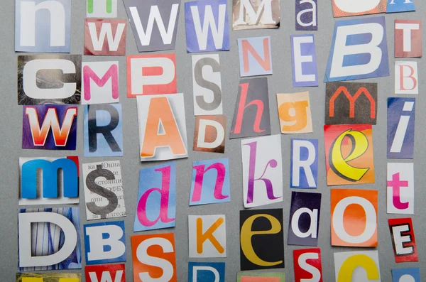 stock image Cut letters from newspapers and magazines