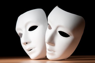 Masks with theatre concept clipart