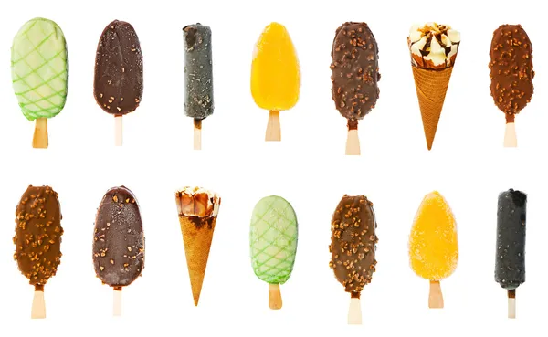 Collage de varios helados —  Fotos de Stock