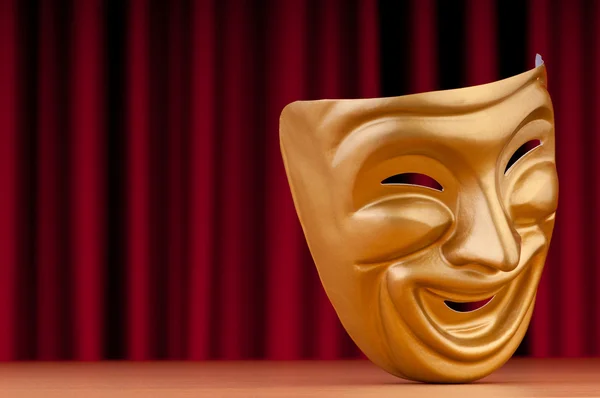 Máscaras com o conceito de teatro — Fotografia de Stock