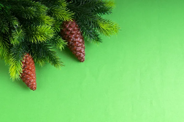 Jedle strom a vánoční dekorace — Stock fotografie