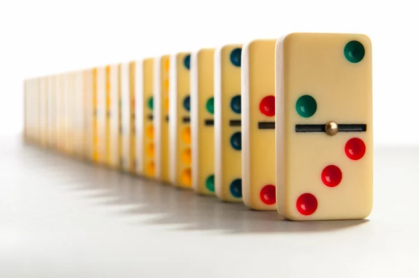 stock image Domino effect with many pieces
