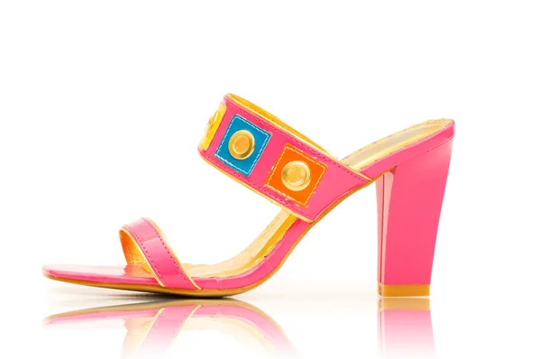 Elegant rosa skor på vita — Stockfoto
