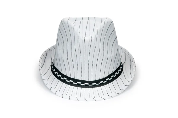 Cappello bianco foderato isolato — Foto Stock