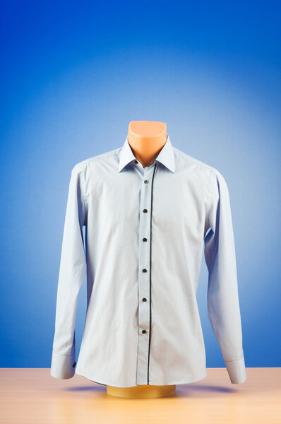 Male shirt against gradient background