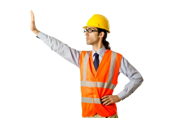 Jonge bouwvakker met harde hoed — Stockfoto