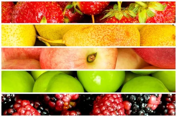 多くの果物や野菜のコラージュ — ストック写真