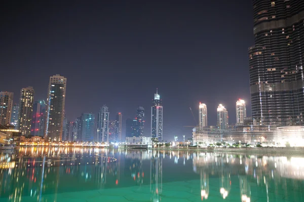 Dubai view at night time — Stock Photo, Image