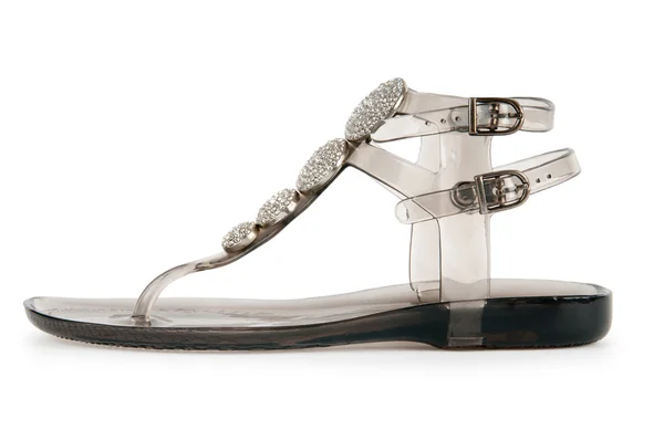 Beyaz izole zarif düz ayakkabı — Stok fotoğraf