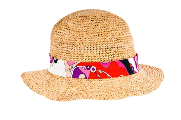 Sombrero de verano aislado sobre el fondo blanco — Foto de Stock
