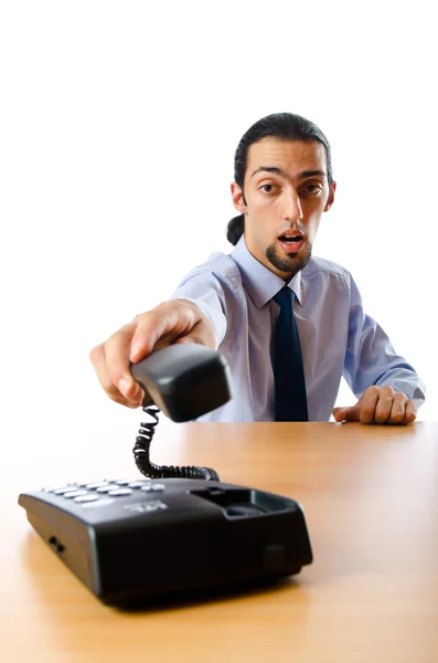 Uomo d'affari che parla al telefono — Foto Stock