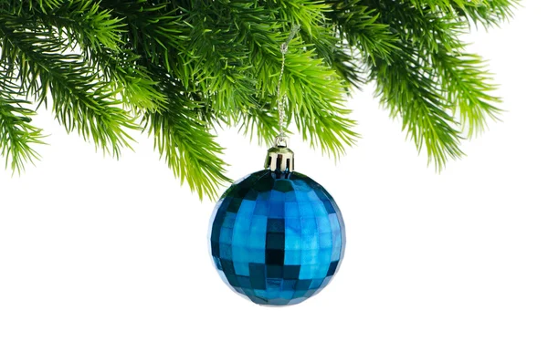 Christmas concept with baubles on white — Stock Photo, Image