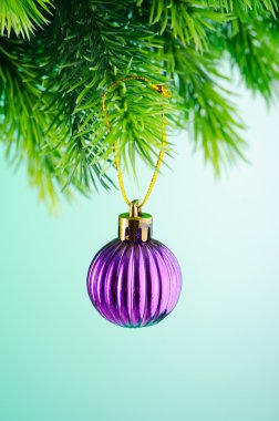 baubles kavramı kutlama Noel ağacı üzerinde