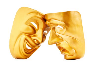 Masks with the theatre concept clipart