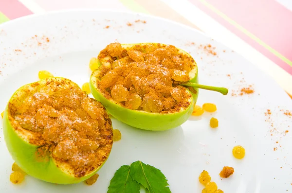 stock image Apples stuffed with raisins