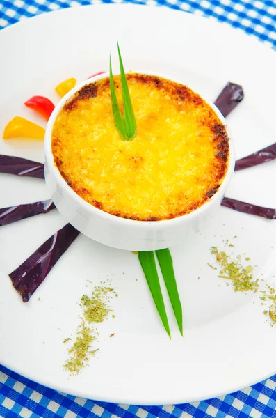 stock image French cuisine - Mushroom en cocotte