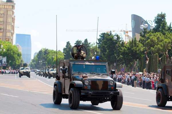БАКУ - 26 июня 2011 года - Милиционный парад в Баку, Азербайджан на Ар — стоковое фото