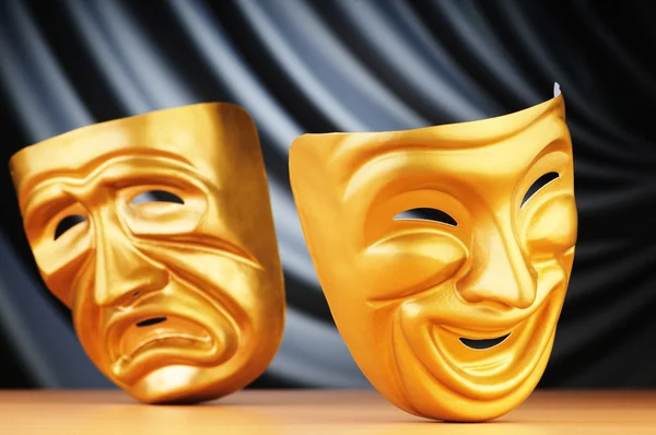 Masks with the theatre concept — Stock Photo, Image