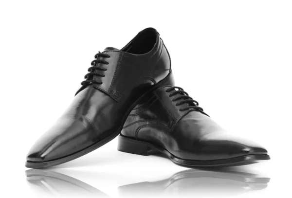 Концепція моди з чоловічим взуттям на білому — стокове фото