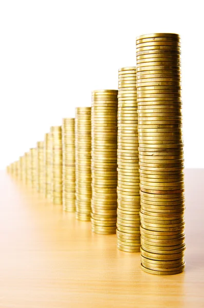 Monedas de oro que muestran crecimiento — Foto de Stock