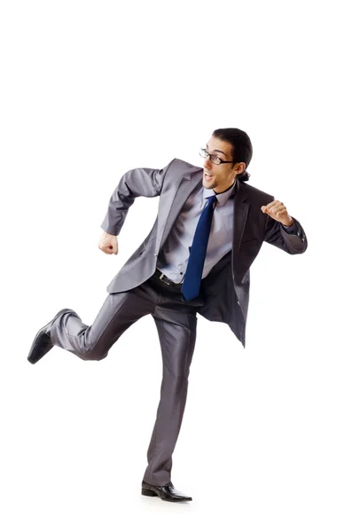 Businessman running for success — Stock Photo, Image