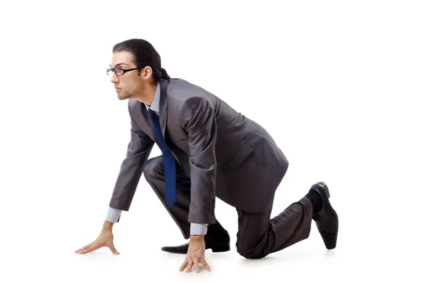 Businessman running for success — Stock Photo, Image